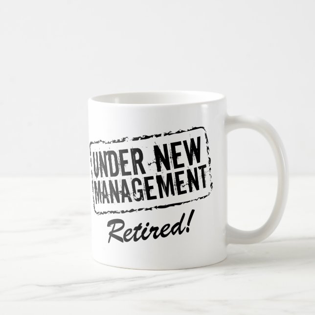 Retired coffee mug | Under new management (Right)