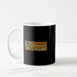 Retired Computer Programmer Distressed Retirement Coffee Mug