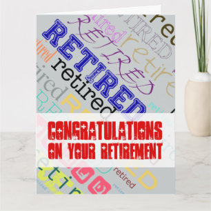 Retired Congratulations on Retirement Big Card 1