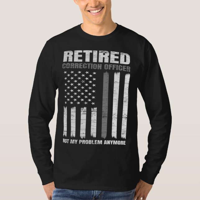 Retired Correction Officer Retirement US American  T-Shirt (Front)