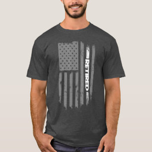 Retired Correctional Officer Flag America Thin T-Shirt