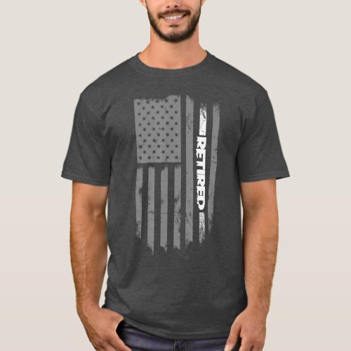 Retired Correctional Officer Flag America Thin T_Shirt
