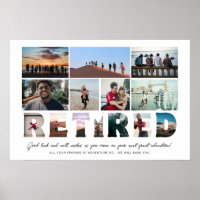 Retired Coworker Boss Retirement Photo Collage
