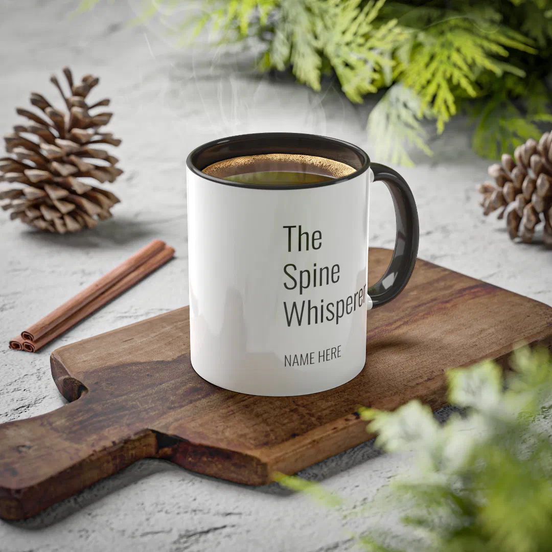 Retired Coworker Name Spine Whisperer Chiropractor Mug (Creator Uploaded)