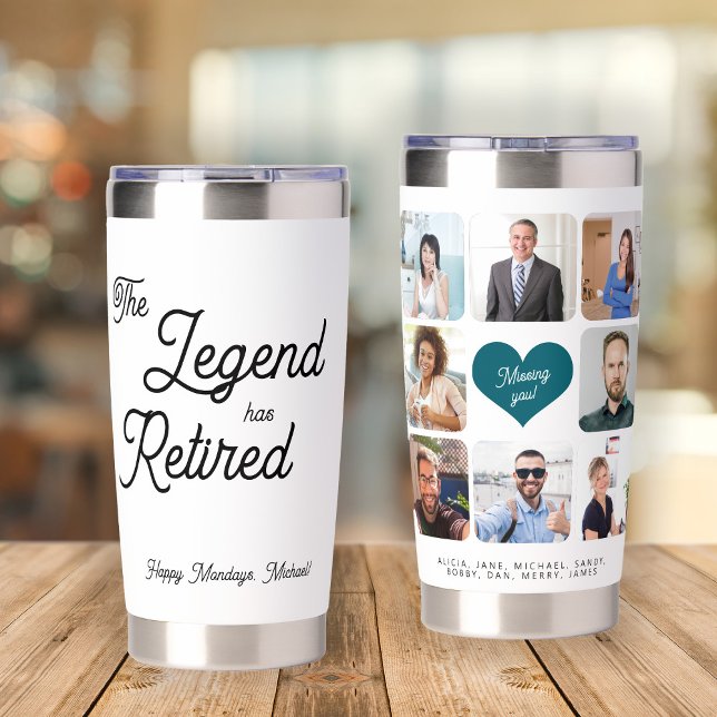 Retired coworker photos retirement  insulated tumbler (Creator Uploaded)