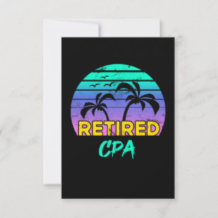 Retired Cpa Retirement Gift Retro Thank You Card