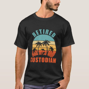 Retired Custodian Custodian Happy Retirement T-Shirt