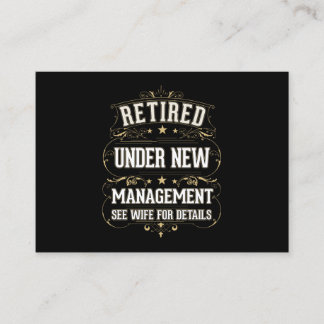 Retired Dad Retiree Men Wife Business Card