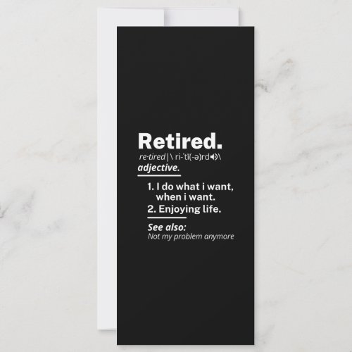 retired definition funny retirement holiday card