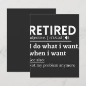 retired definition, funny retirement, retired (Front/Back)