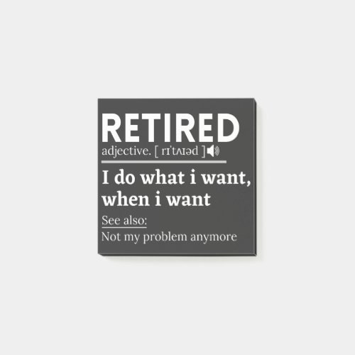 retired definition funny retirement retired post_it notes