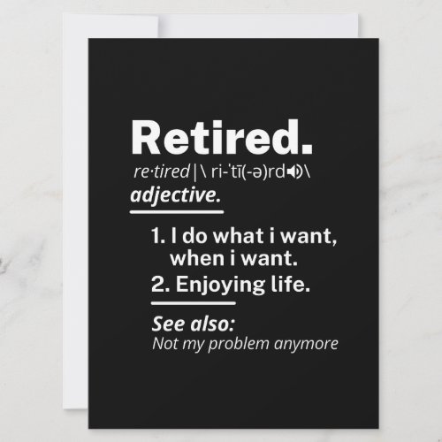 retired definition funny retirement save the date