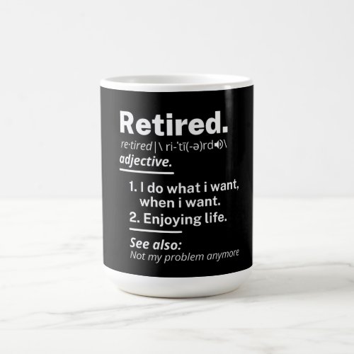 retired definition of coffee mug