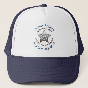 Retired Deputy Sheriff's Vvv Hat by Dollarsworth at Zazzle