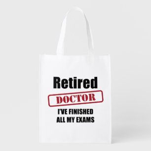Retired Doctor Reusable Grocery Bag