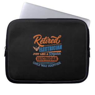 Retired Electrician - Electrician Gift Laptop Sleeve