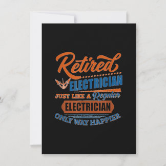 Retired Electrician - Electrician Gift Note Card