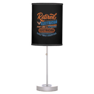 Retired Electrician - Electrician Gift Table Lamp