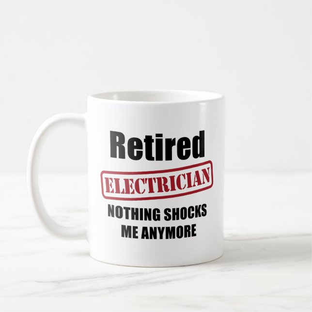 Retired Electrician (US spell) Coffee Mug (Left)