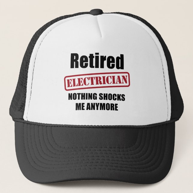 Retired Electrician (US spell) Trucker Hat (Front)