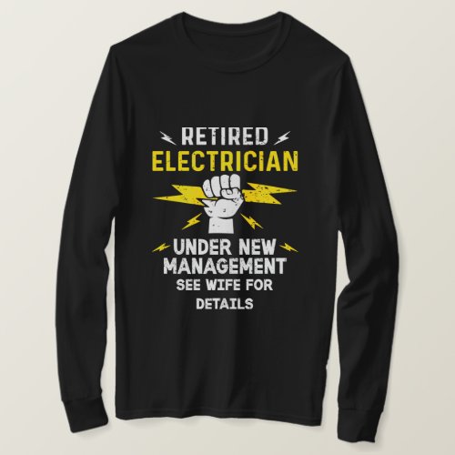 Retired electrician yellow Funny retirement gift T_Shirt