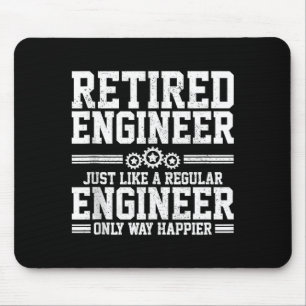 Retired Engineer Engineering Funny Saying Retireme Mouse Pad