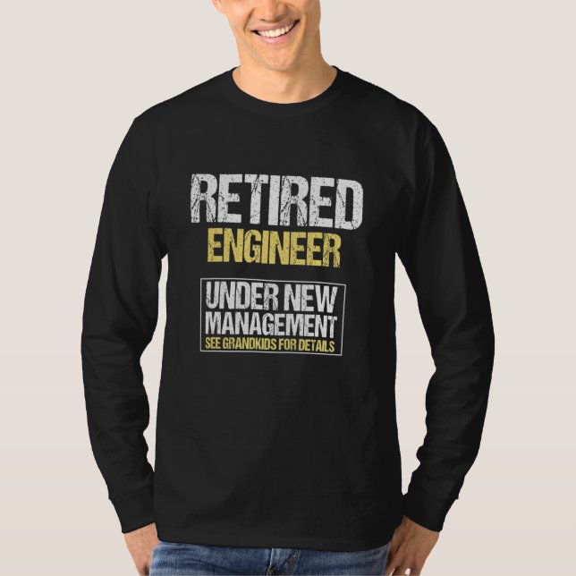 Retired Engineer See Grandkids For Details Men Wom T-Shirt (Front)