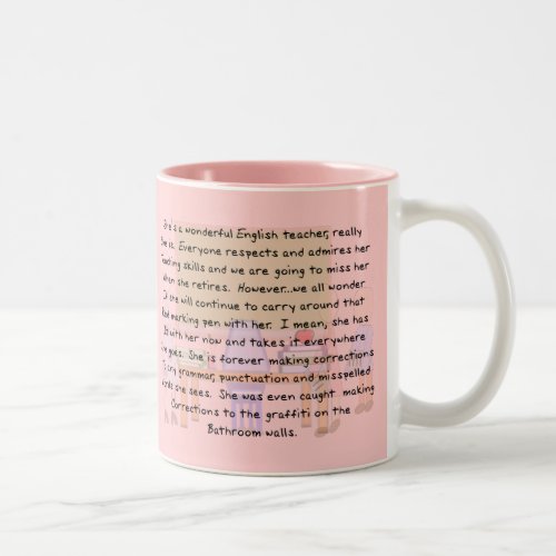 Retired English Teacher Story Art Gifts Two_Tone Coffee Mug