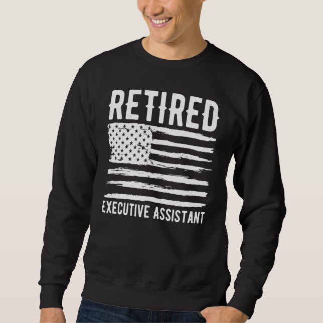 Retired Executive Assistant Profession American Fl Sweatshirt (Front)