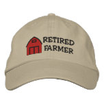 Retired Farmer Embroidered Hat at Zazzle