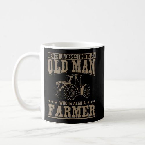 Retired Farmer Gift Idea Old Man Tractor Farmer Coffee Mug