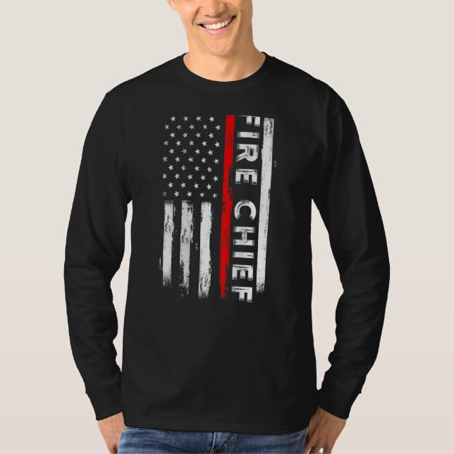 Retired Fire chief firefighter Rank Chief Retireme T-Shirt (Front)