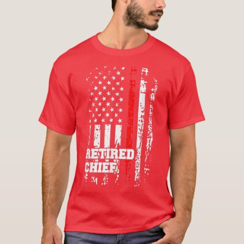 Retired Fire Chief Firefighter Rank Retirement Gif T_Shirt
