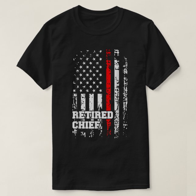 Retired Fire Chief Shirt Firefighter Rank Retireme (Design Front)
