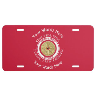 Retired Fire Deputy Chief VVV Shield License Plate