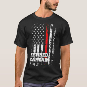 Retired Firefighter Captain Rank Retirement T-Shirt