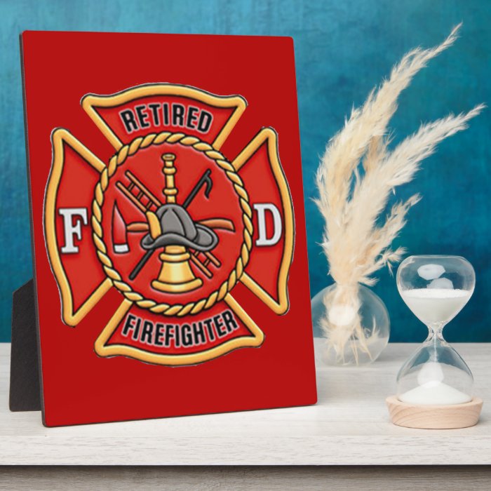 Retired Firefighter Display Plaque