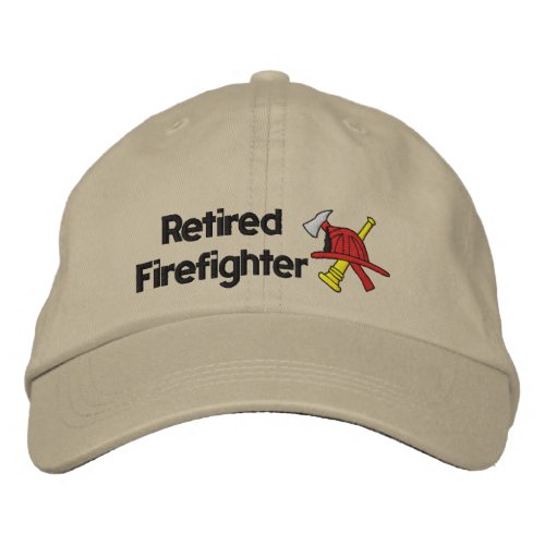 Retired Firefighter Embroidered Hat