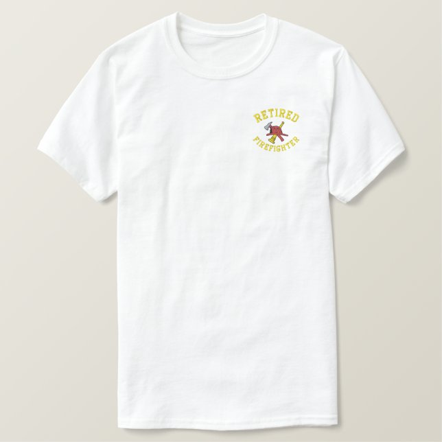 Retired Firefighter Embroidered Shirt (Design Front)