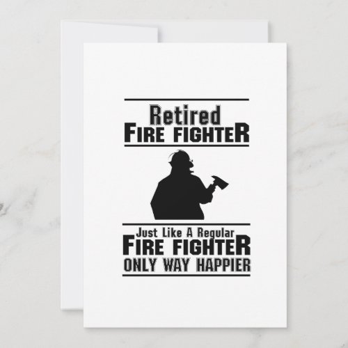 Retired Firefighter Fire Man Chief Funny  Gift Card
