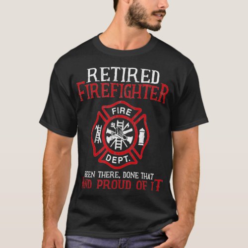 Retired Firefighter Fire Retirement Gift Thin T_Shirt