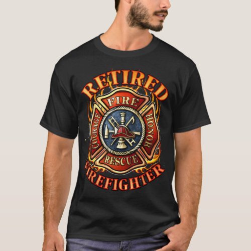 Retired Firefighter Gift Fireman Retirement Party  T_Shirt