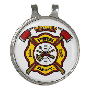 RETIRED FIREFIGHTER GOLF HAT CLIP
