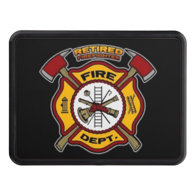 RETIRED FIREFIGHTER HITCH COVER (Front)