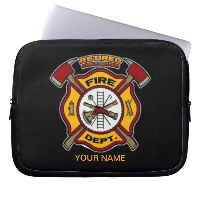 RETIRED FIREFIGHTER LAPTOP SLEEVE (Front)