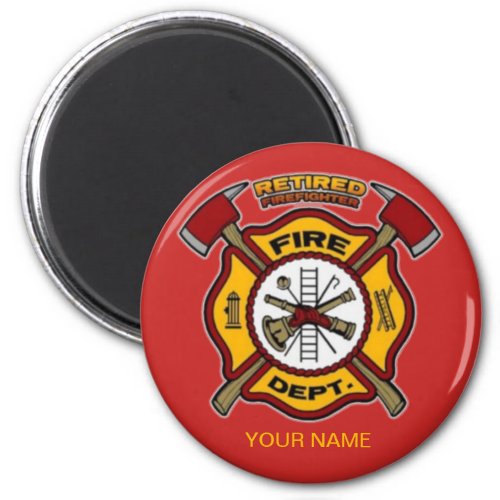 RETIRED FIREFIGHTER MAGNET