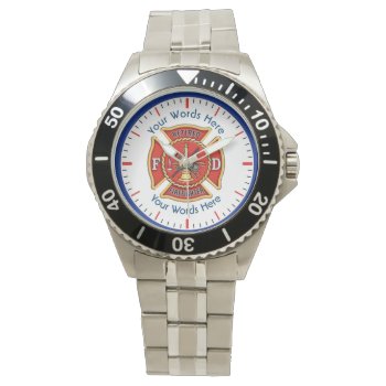 Retired Firefighter Maltese Cross Watch by Dollarsworth at Zazzle