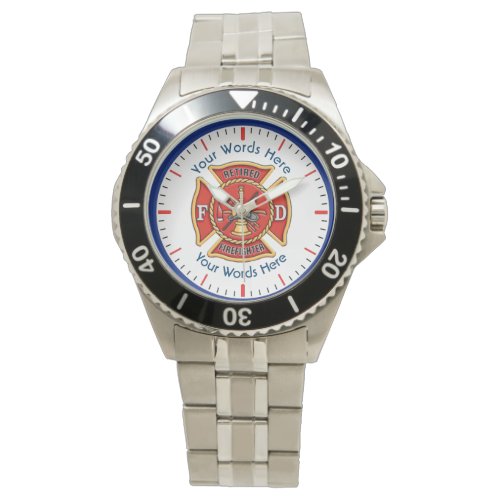 Retired Firefighter Maltese Cross Watch