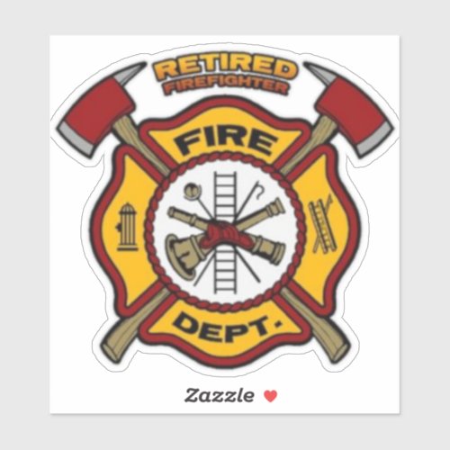 RETIRED FIREFIGHTER STICKER