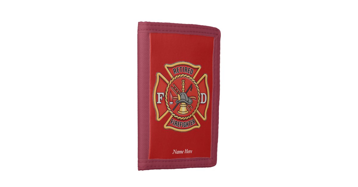 Retired Firefighter Tri-fold Wallet | Zazzle